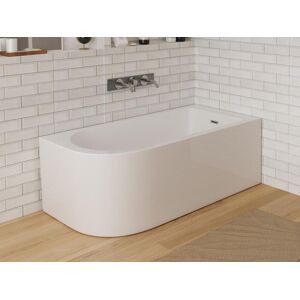 Shower & Design Eckbadewanne - 201L - 150 x 75 x 58 cm - Ecke Rechts - Weiß - AKINA