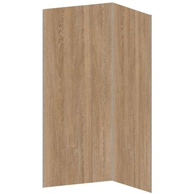 Vente-unique Wandpaneele Dusche 2er-Set - Holz-Optik aus Aluminium inkl. Profile - 90 x 120 x 210 cm - ENEKO Vente-unique Wandpaneele Dusche 2er-Set - Holz-Optik aus Aluminium inkl. Profile - 90 x 120 x 210 cm - ENEKO