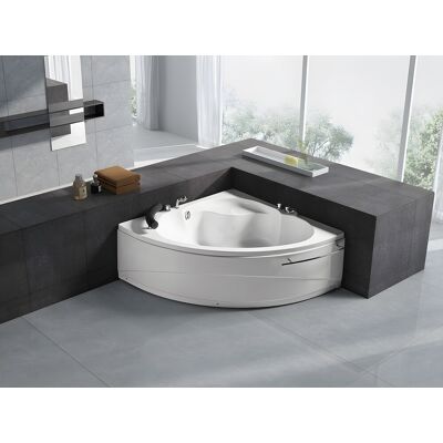 Vente-unique Eckbadewanne mit Armatur 135 x 135 x 54 cm 263 L NAVONA Vente-unique Eckbadewanne mit Armatur 135 x 135 x 54 cm 263 L NAVONA