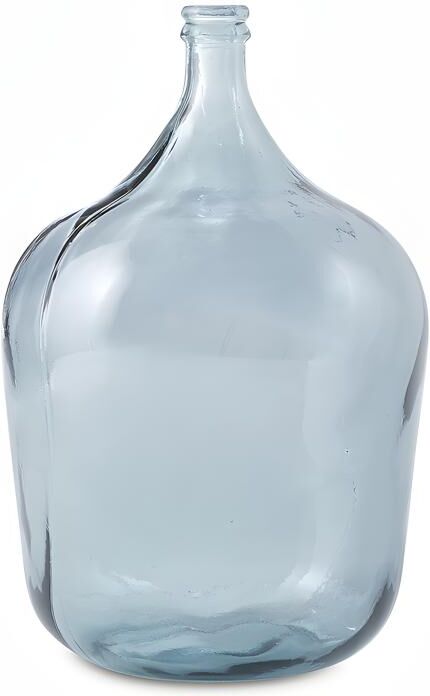 Vente-unique.ch Vase JERZY - Recyceltes Glas - Blau transparent