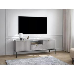 TV-Möbel mit 2 Türen, 1 Schublade & 1 Ablage - Grau - LIOUBA von Pascal MORABITO