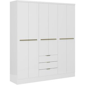 Vente-unique Kleiderschrank mit 6 Türen & 3 Schubladen - 180 cm- Weiß - PEROLI Vente-unique Kleiderschrank mit 6 Türen & 3 Schubladen - 180 cm- Weiß - PEROLI