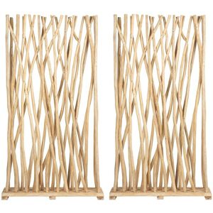 Vente-unique Raumteiler 2er Set - 100 x 25 x 180 cm - Teakholz - Naturfarben - GAYANA Vente-unique Raumteiler 2er Set - 100 x 25 x 180 cm - Teakholz - Naturfarben - GAYANA