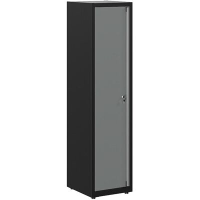 Vente-unique Hoher Stahlschrank für die Werkstatt mit 4 Einlegeböden - B50 x T55 x H202,5 cm - Anthrazitgrau ATELIOR Vente-unique Hoher Stahlschrank für die Werkstatt mit 4 Einlegeböden - B50 x T55 x H202,5 cm - Anthrazitgrau ATELIOR