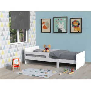 Vente-unique.ch Set Ausziehbett + Lattenrost + Matratze - Ausziehbar 90 x 140 - 90 x 200 cm - ZELLY