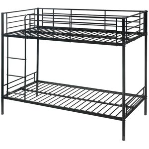 Vente-unique Etagenbett - 2 x 90 x 190 cm - Schwarz - DUOTIS II Vente-unique Etagenbett - 2 x 90 x 190 cm - Schwarz - DUOTIS II