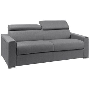Vente-unique Schlafsofa 4-Sitzer - Liegefläche mit Lattenrost: 160 cm - Matratze: 22 cm mit Memory Schaum - Stoff - Grau - VIZIR Vente-unique Schlafsofa 4-Sitzer - Liegefläche mit Lattenrost: 160 cm - Matratze: 22 cm mit Memory Schaum - Stoff - Grau - VIZIR