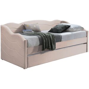 LENVIA Rose Velours Schlafsofa - Umweltfreundlich, Minimalistisch, 90x190cm LENVIA Rose Velours Schlafsofa - Umweltfreundlich, Minimalistisch, 90x190cm