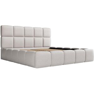 Vente-unique Bett mit Bettkasten - 180 x 200 cm - melierter Stoff - Hellgrau - DAMADO von Pascal Morabito Vente-unique Bett mit Bettkasten - 180 x 200 cm - melierter Stoff - Hellgrau - DAMADO von Pascal Morabito