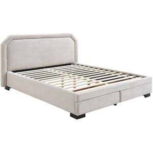 Vente-unique Bett mit Schubladen 180 x 200 cm - Stoff - Beige - INASTO Vente-unique Bett mit Schubladen 180 x 200 cm - Stoff - Beige - INASTO