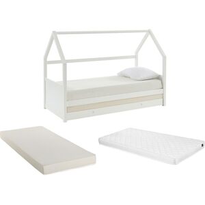 Vente-unique Kiefer Hochbett mit Umwandelbarem Oberbett - Platzsparend Vente-unique Kiefer Hochbett mit Umwandelbarem Oberbett - Platzsparend