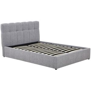 Vente-unique Bett mit Bettkasten - 160 x 200 cm - Bouclé-Stoff - Grau - MAZIRI Vente-unique Bett mit Bettkasten - 160 x 200 cm - Bouclé-Stoff - Grau - MAZIRI
