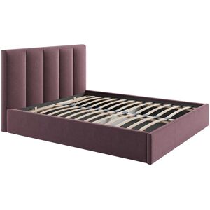 Vente-unique Bett mit Bettkasten & Kopfteil mit vertikalen Ziernähten 160 x 200 cm - Stoff - Bordeaux - KILACLO Vente-unique Bett mit Bettkasten & Kopfteil mit vertikalen Ziernähten 160 x 200 cm - Stoff - Bordeaux - KILACLO
