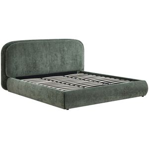 Vente-unique Bett mit Bettkasten 160 x 200 cm – Strukturstoff – Grün – ZORIMA Vente-unique Bett mit Bettkasten 160 x 200 cm – Strukturstoff – Grün – ZORIMA