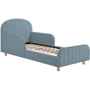 Vente-unique Bett 90 x 190 cm – Strukturstoff – Blau – MIRAVELO Vente-unique Bett 90 x 190 cm – Strukturstoff – Blau – MIRAVELO