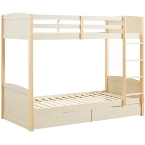 Vente-unique Etagenbett 2 x 90 x 200 cm - 2 Schubladen - Kiefer und MDF – Beige und Naturfarben - LIMODARA Vente-unique Etagenbett 2 x 90 x 200 cm - 2 Schubladen - Kiefer und MDF – Beige und Naturfarben - LIMODARA