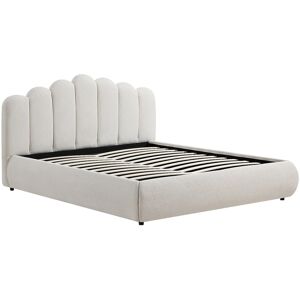 Vente-unique Bett mit Bettkasten – 180 x 200 cm – Strukturstoff – Beige – SILVATORA Vente-unique Bett mit Bettkasten – 180 x 200 cm – Strukturstoff – Beige – SILVATORA