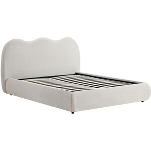 Vente-unique Bett mit Bettkasten 180 x 200 cm – Strukturstoff – Beige – OBALESA Vente-unique Bett mit Bettkasten 180 x 200 cm – Strukturstoff – Beige – OBALESA