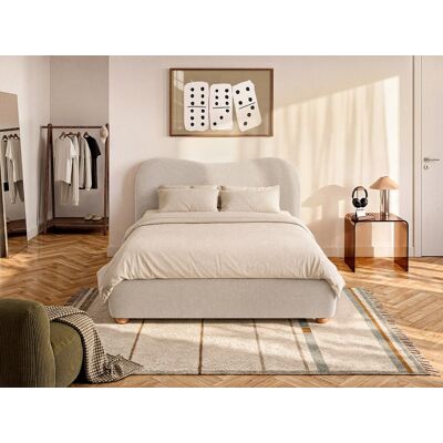 Vente-unique Bett mit Bettkasten - 160 x 200 cm - Stoff - Beige - VANARI Vente-unique Bett mit Bettkasten - 160 x 200 cm - Stoff - Beige - VANARI
