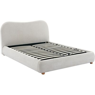 Vente-unique Bett mit Bettkasten - 120 x 190 cm - Stoff - Beige - VANARI Vente-unique Bett mit Bettkasten - 120 x 190 cm - Stoff - Beige - VANARI