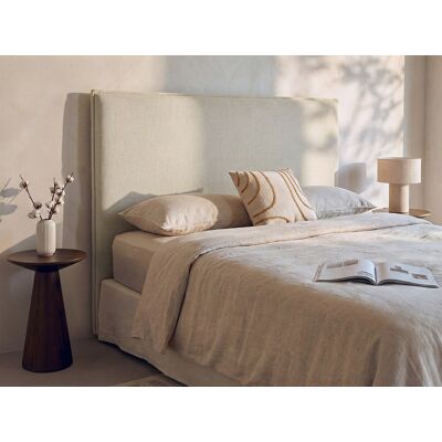 Vente-unique Bettkopfteil – Abnehmbarer Bezug – 190 cm – Baumwolle & Leinen – Beige – TAHIME Vente-unique Bettkopfteil – Abnehmbarer Bezug – 190 cm – Baumwolle & Leinen – Beige – TAHIME