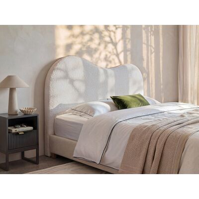 Vente-unique Bettkopfteil – Abnehmbarer Bezug – 140 cm – Bouclé-Stoff – Weiß – VORIOTA Vente-unique Bettkopfteil – Abnehmbarer Bezug – 140 cm – Bouclé-Stoff – Weiß – VORIOTA