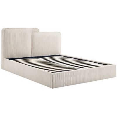 Vente-unique Bett mit Stauraum 140 x 190 cm – Cordvelours – Beige – NAYOLA Vente-unique Bett mit Stauraum 140 x 190 cm – Cordvelours – Beige – NAYOLA