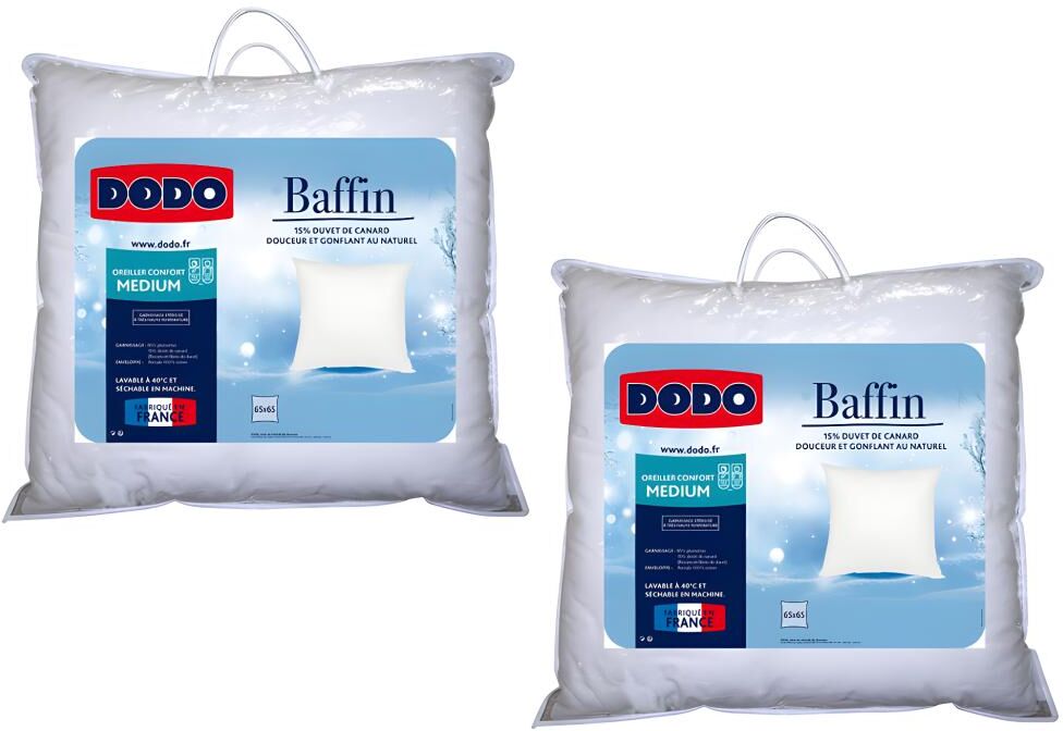 DODO Kopfkissen 2er-Set DODO Natürliche Daunen BAFFIN - 65x65 cm