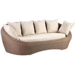 Gartensofa 3-Sitzer- Polyrattan - Karamell - WHITEHEAVEN von MYLIA