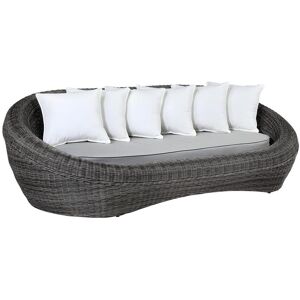 Gartensofa 3-Sitzer Polyrattan - Grau - WHITEHEAVEN von MYLIA