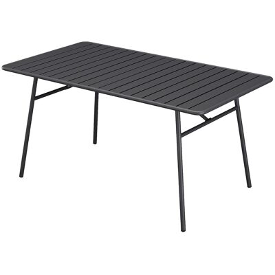 Vente-unique Gartentisch - L. 200 cm - Metall - Anthrazitgrau - MIRMANDE von MYLIA Vente-unique Gartentisch - L. 200 cm - Metall - Anthrazitgrau - MIRMANDE von MYLIA
