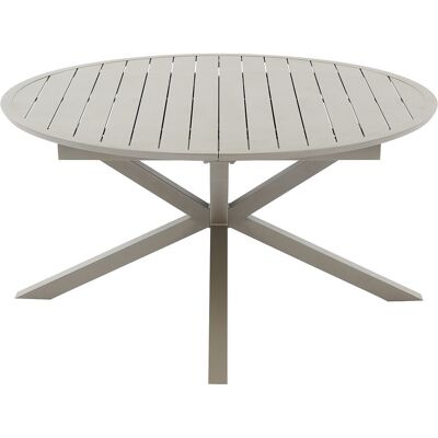 Vente-unique Runder ausziehbarer Gartentisch aus Aluminium L.150/200 cm - Taupe - YOHA von MYLIA Vente-unique Runder ausziehbarer Gartentisch aus Aluminium L.150/200 cm - Taupe - YOHA von MYLIA