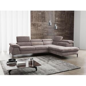 Ecksofa mit Schlaffunktion - Ecke Rechts - Stoff - Taupe - SEPINA von PASCAL MORABITO