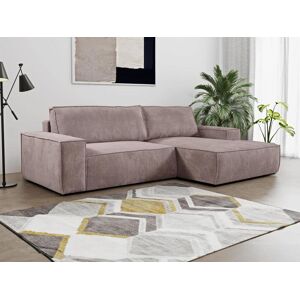 Vente-unique.ch Ecksofa mit Schlaffunktion - Ecke Rechts - Cord - Hellviolett - AMELIA von PASCAL MORABITO