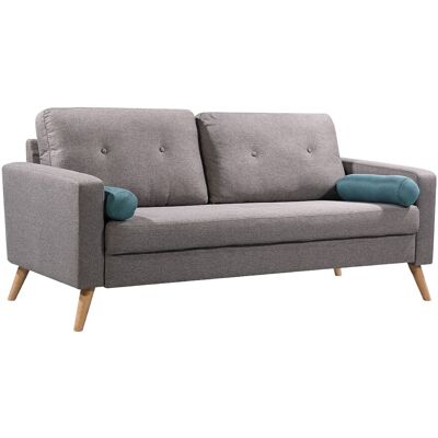 Vente-unique Sofa 3-Sitzer - Stoff - Grau - TATUM Vente-unique Sofa 3-Sitzer - Stoff - Grau - TATUM