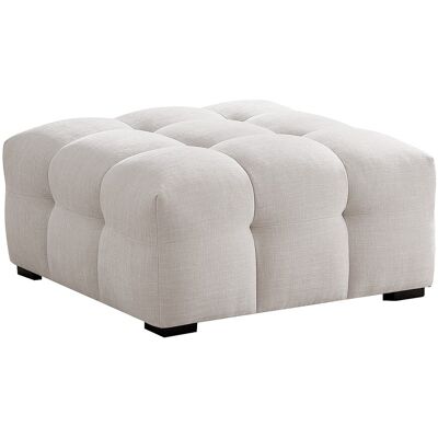 Vente-unique Hocker - melierter Stoff - Beige - DILOME von Pascal Morabito Vente-unique Hocker - melierter Stoff - Beige - DILOME von Pascal Morabito