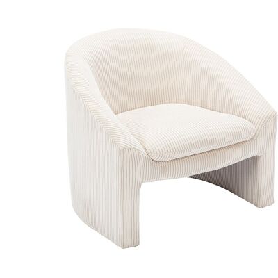 Vente-unique Sessel - Cord - Cremefarben - OSSANA Vente-unique Sessel - Cord - Cremefarben - OSSANA