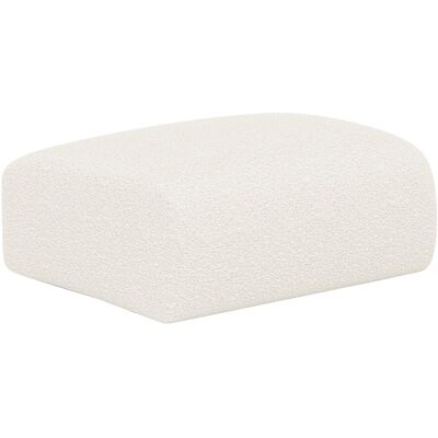 Vente-unique Hocker - Bouclé-Stoff - Weiß - POGNI von Maison Céphy Vente-unique Hocker - Bouclé-Stoff - Weiß - POGNI von Maison Céphy