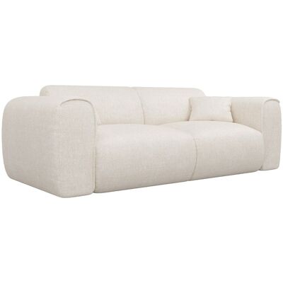 Vente-unique Sofa 3-Sitzer mit Matratze 140 cm breit - Strukturstoff - Beige - POGNIA Vente-unique Sofa 3-Sitzer mit Matratze 140 cm breit - Strukturstoff - Beige - POGNIA