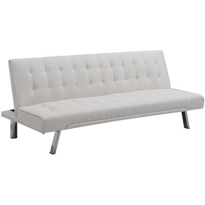 Vente-unique Schlafsofa Klappsofa - Kunstleder - Weiß - GUILLAUME Vente-unique Schlafsofa Klappsofa - Kunstleder - Weiß - GUILLAUME
