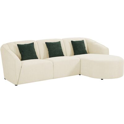 Vente-unique Sofa Beigefarbene Textur Ecken rechts - Sofa Vente-unique Sofa Beigefarbene Textur Ecken rechts - Sofa