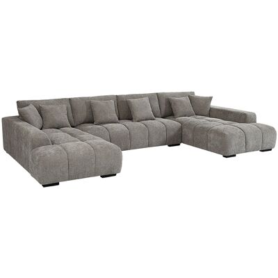 Vente-unique Berenia Grau Stoffecke - Sofa Vente-unique Berenia Grau Stoffecke - Sofa