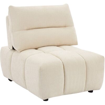 Vente-unique Sessel mit verstellbarer Rückenlehne - Strukturstoff - Beige - APOLIU Vente-unique Sessel mit verstellbarer Rückenlehne - Strukturstoff - Beige - APOLIU