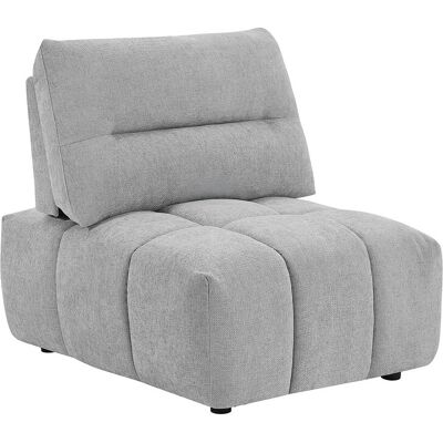 Vente-unique Sessel mit verstellbarer Rückenlehne - Strukturstoff - Hellgrau - APOLIU Vente-unique Sessel mit verstellbarer Rückenlehne - Strukturstoff - Hellgrau - APOLIU