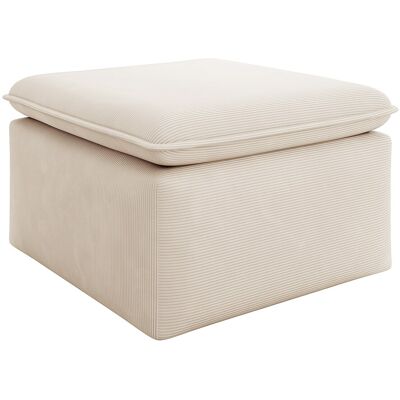 Vente-unique Hocker - Feincord - Beige - TEODORA Vente-unique Hocker - Feincord - Beige - TEODORA