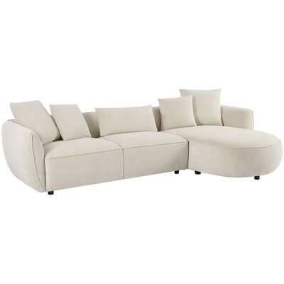 Vente-unique Ecksofa - Ecke rechts - Chenille-Stoff - Beige - DOKALO von Maison Céphy Vente-unique Ecksofa - Ecke rechts - Chenille-Stoff - Beige - DOKALO von Maison Céphy