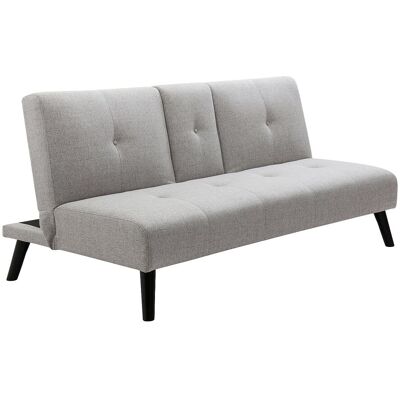 Vente-unique 3-Sitzer Schlafsofa Clic-Clac - Stoff - Hellgrau - mit Ablage CLOSIPA Vente-unique 3-Sitzer Schlafsofa Clic-Clac - Stoff - Hellgrau - mit Ablage CLOSIPA