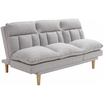 Vente-unique 3-Sitzer-Schlafsofa Clic-Clac - Stoff - Hellgrau - PALOBU Vente-unique 3-Sitzer-Schlafsofa Clic-Clac - Stoff - Hellgrau - PALOBU