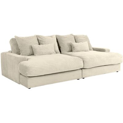 Vente-unique Sofa 4-Sitzer - tiefe Komfortsitzfläche - grob gerippter Cord - Beige - CALAZO von Pascal Morabito Vente-unique Sofa 4-Sitzer - tiefe Komfortsitzfläche - grob gerippter Cord - Beige - CALAZO von Pascal Morabito