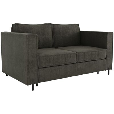 Vente-unique Schlafsofa mit Matratze 3-Sitzer - Strukturstoff - Grün - Liegefläche 140 cm - Matratze 14 cm - ELORYA Vente-unique Schlafsofa mit Matratze 3-Sitzer - Strukturstoff - Grün - Liegefläche 140 cm - Matratze 14 cm - ELORYA